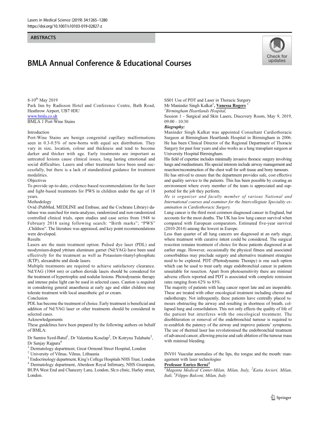 BMLA Annual Conference & Educational Courses