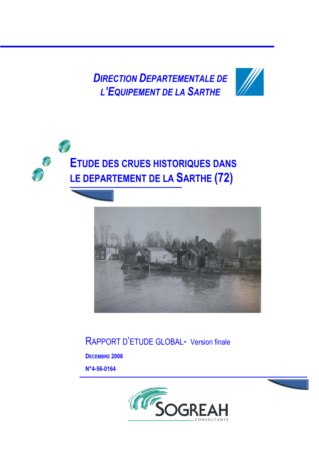 Etude Des Crues Historiques Dans Le Departement De La Sarthe (72)