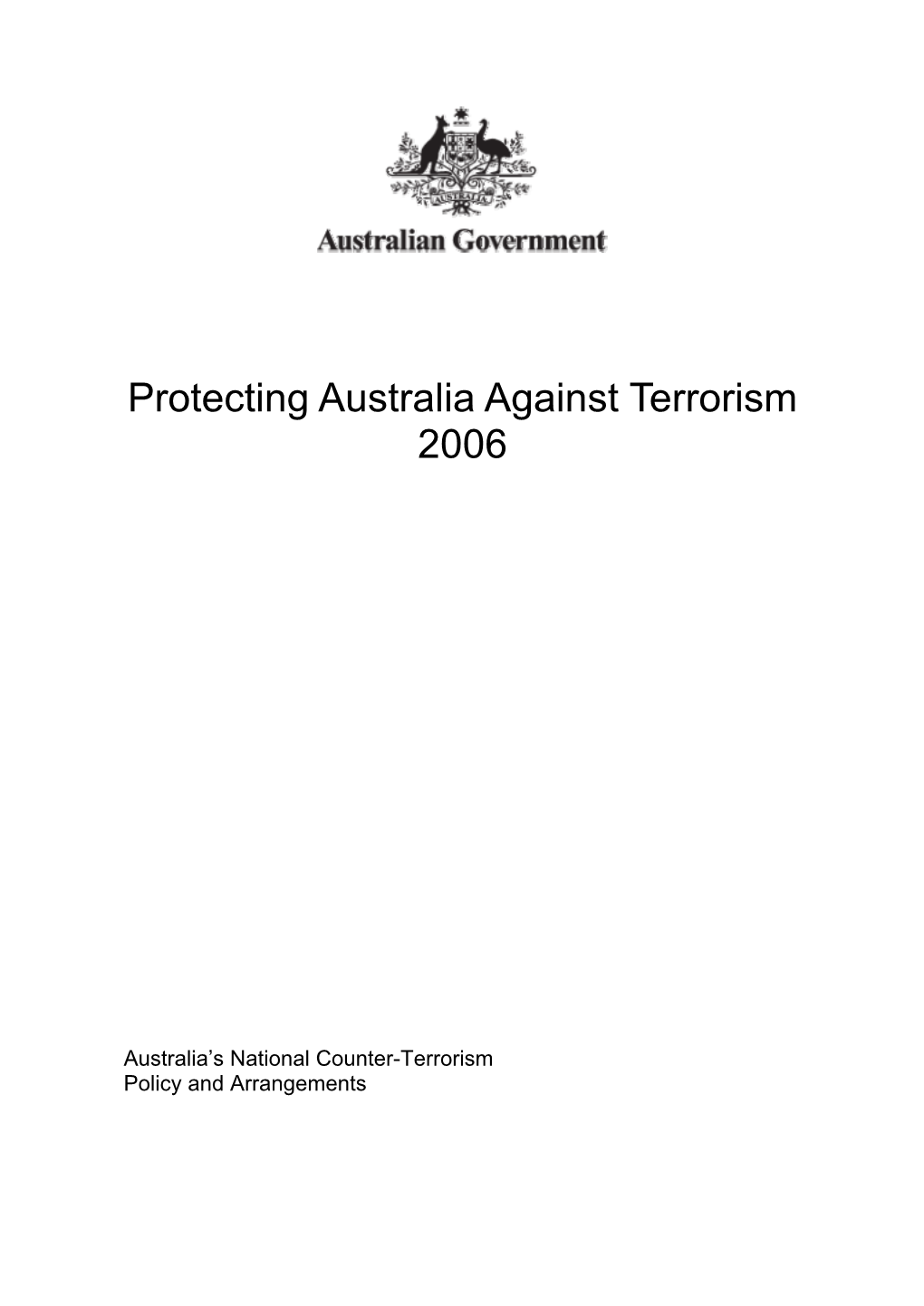 Protecting Australia Against Terrorism 2006