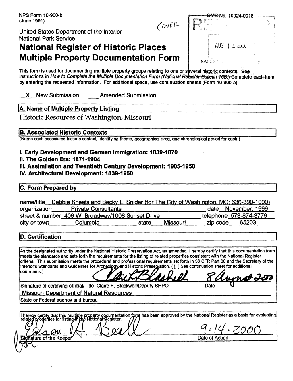 National Register of Historic Places Multiple Property Documentation