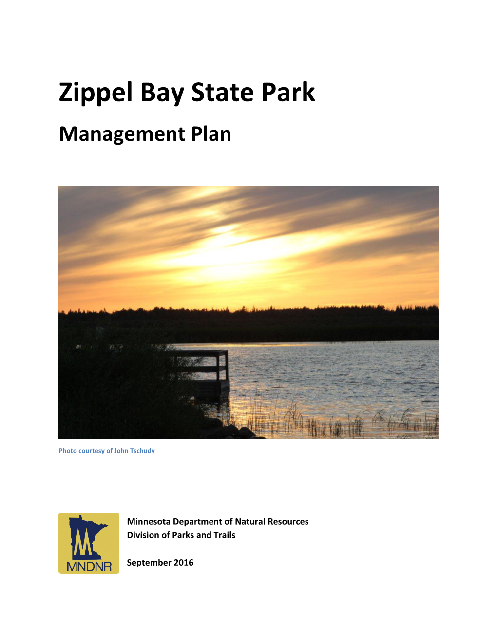 Zippel Bay State Park Management Plan
