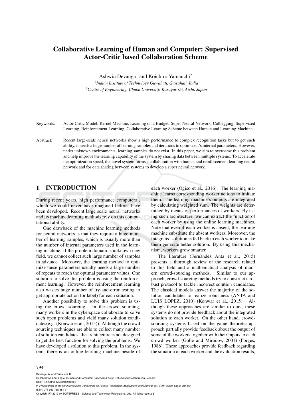Collaborative Learning of Human and Computer: Supervised Actor-Critic Based Collaboration Scheme