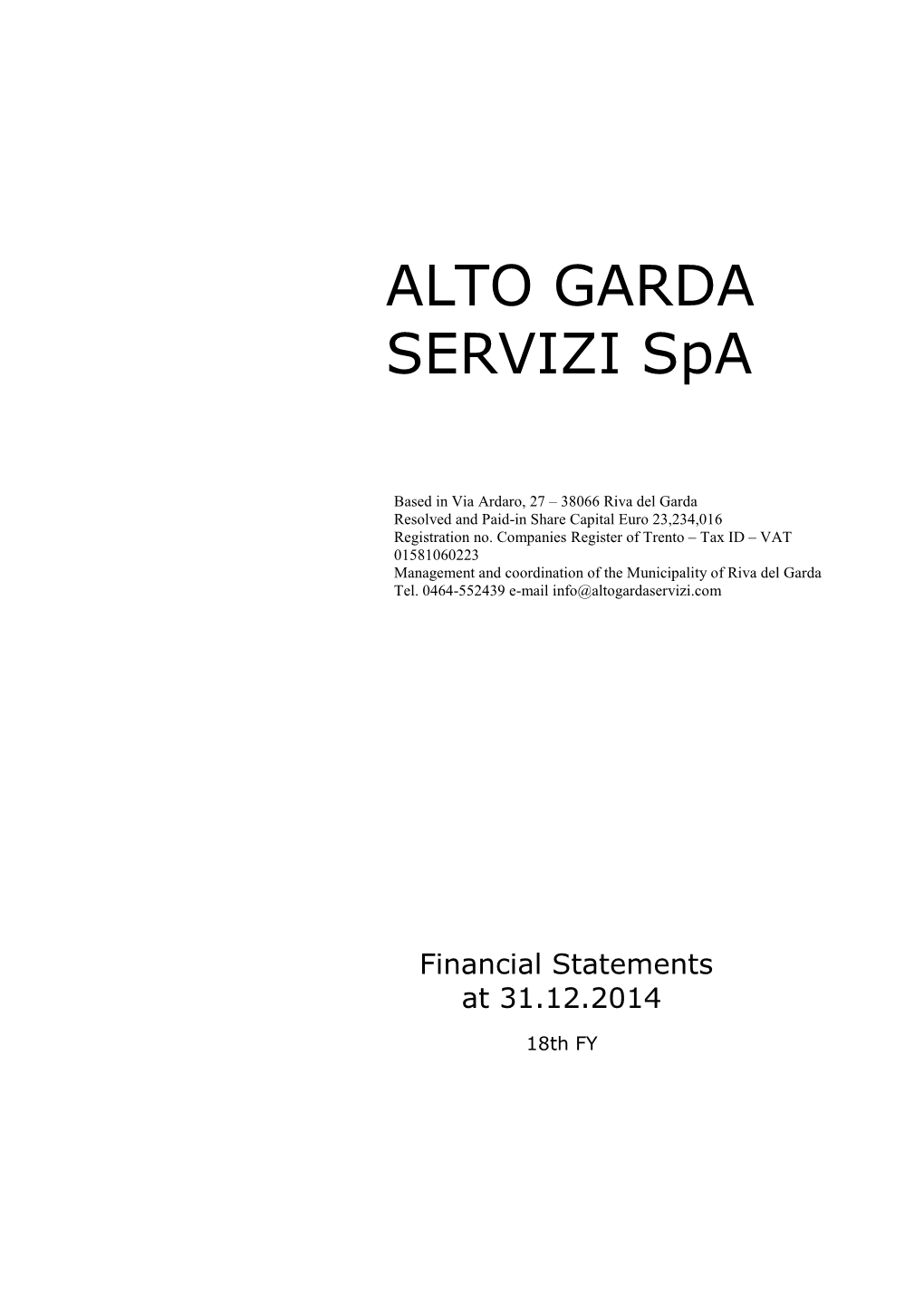 Alto Garda Servizi Spa