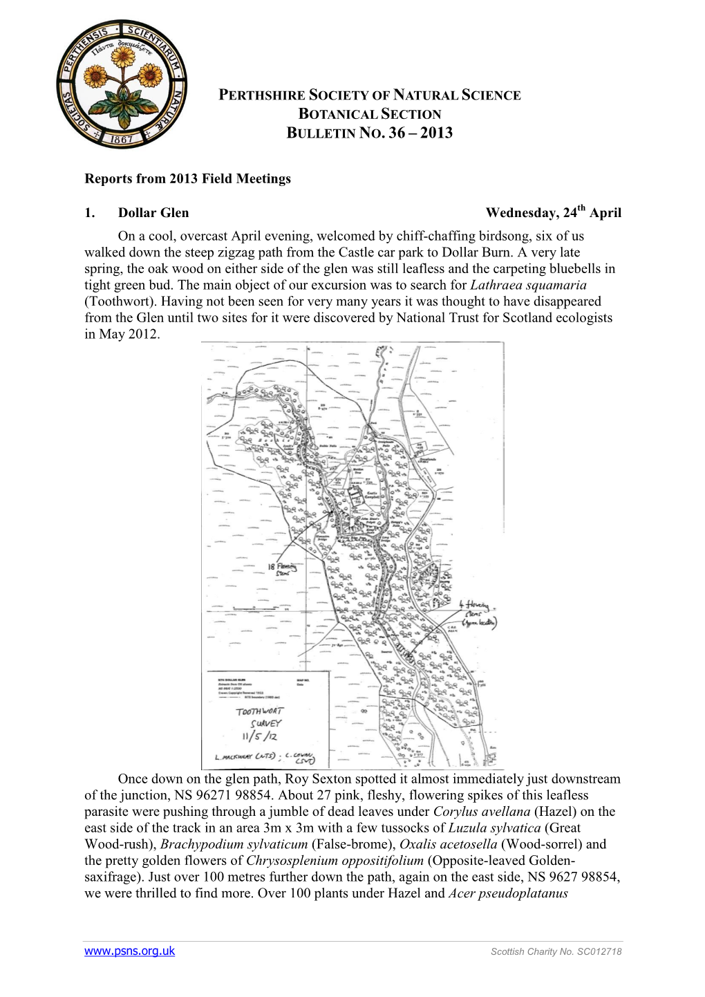 PSNS – Botanical Section – Bulletin 36