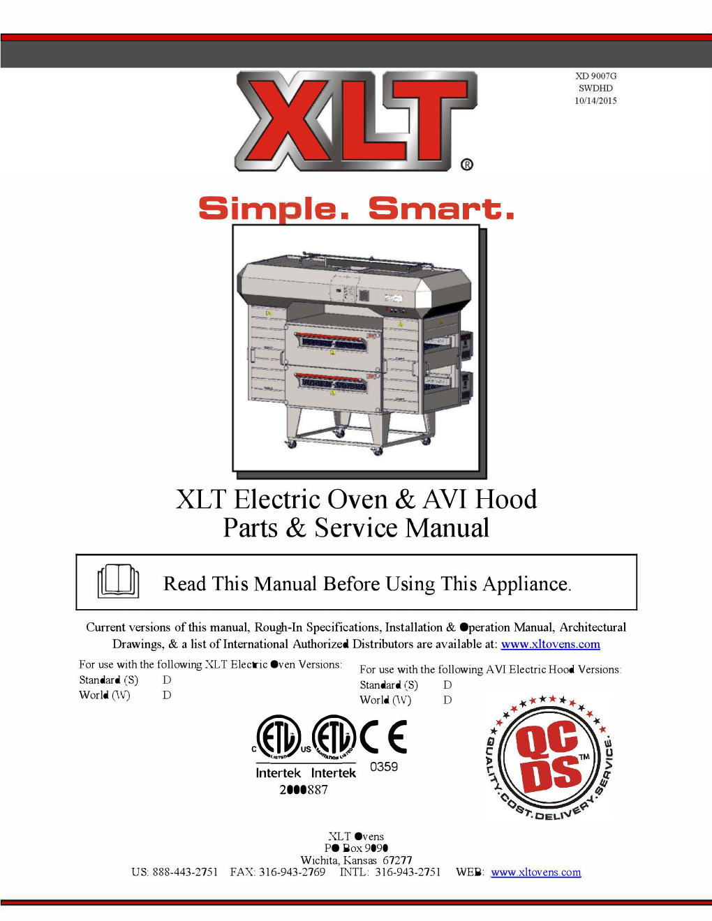 W Read This Manual Before Using This Appliance