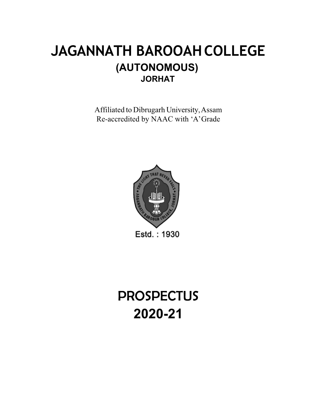 Jagannath Barooah College (Autonomous) Jorhat