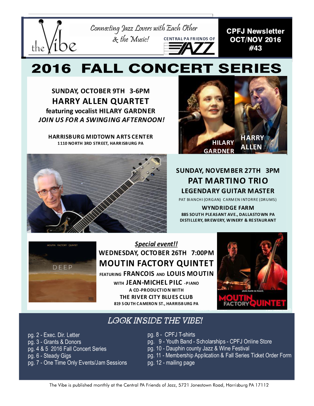 2016 Fall Concert Series