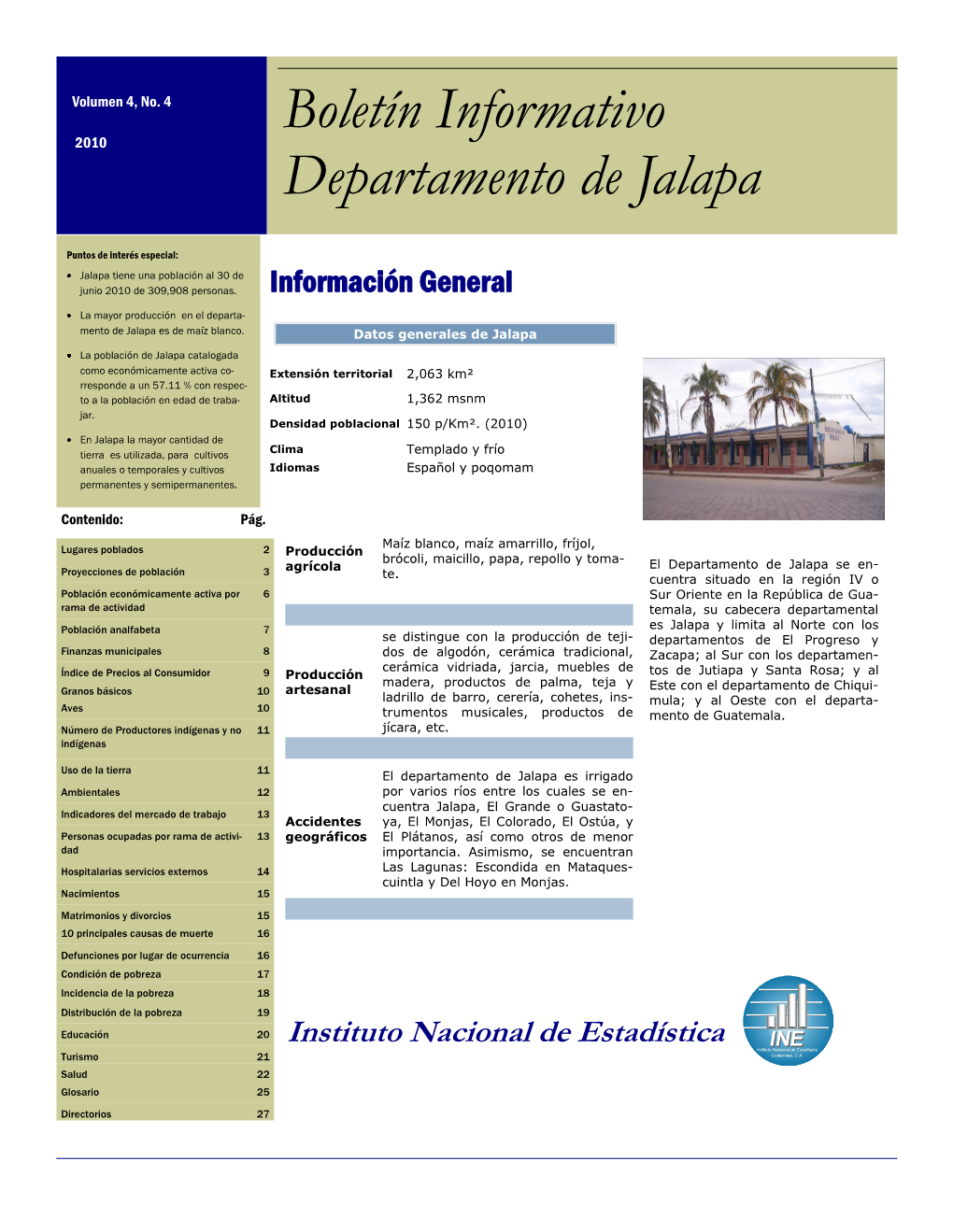 Boletín Informativo Departamento De Jalapa