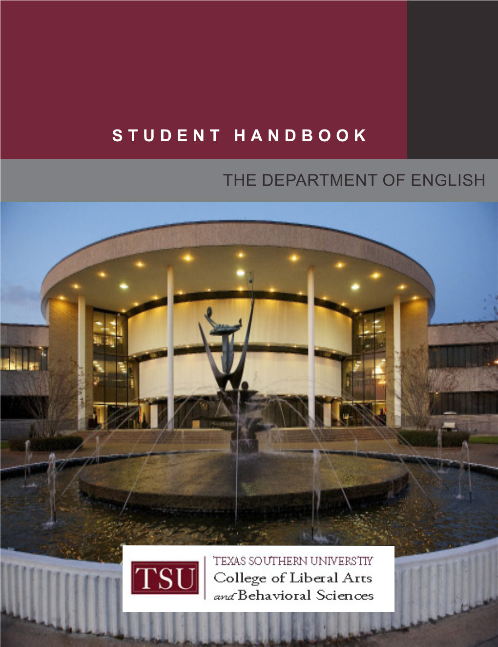 Student Handbook the Department of English