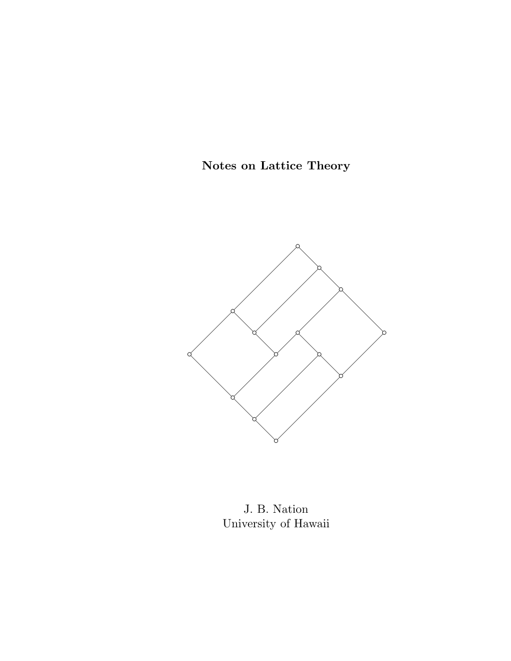 JB Nation's Notes on Lattice Theory