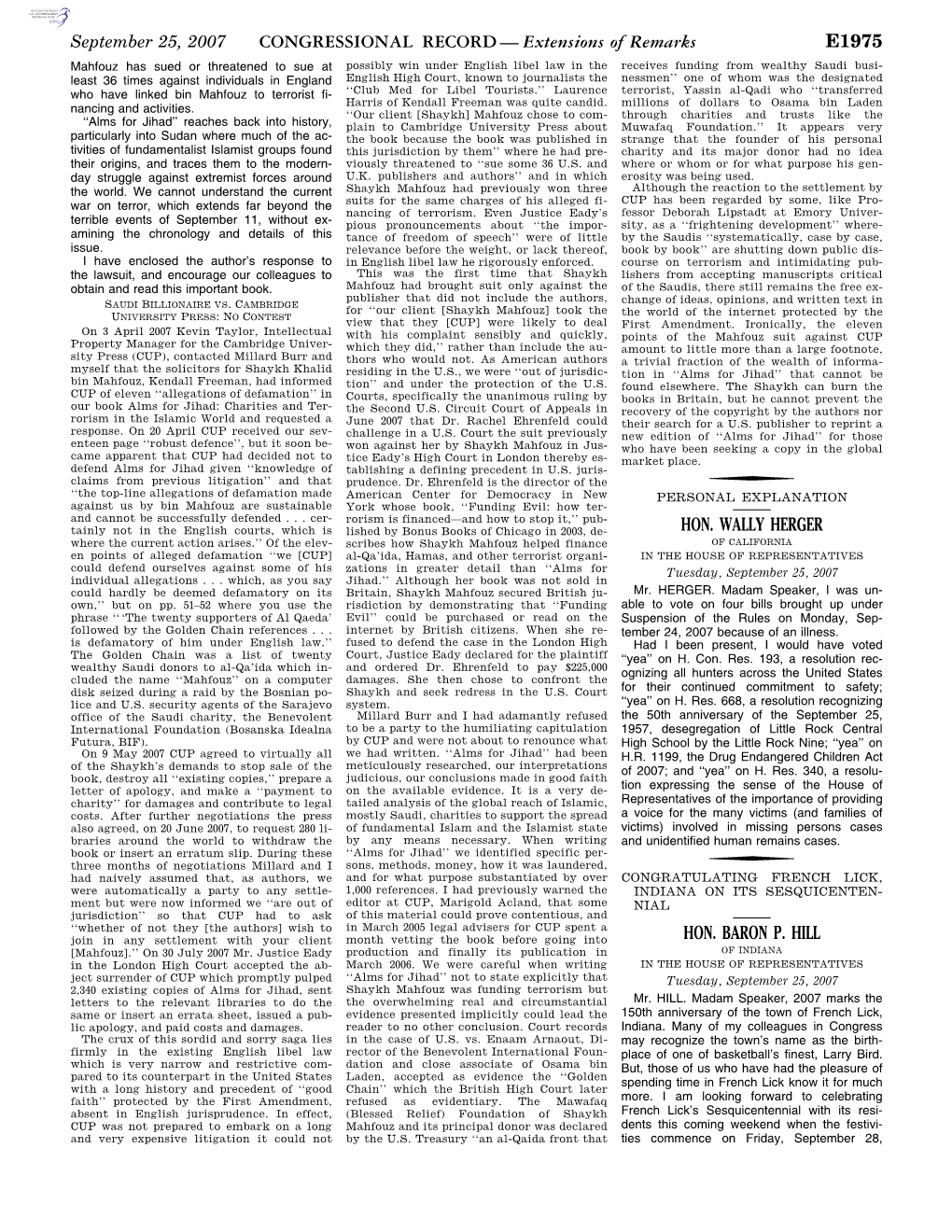 CONGRESSIONAL RECORD— Extensions of Remarks E1975 HON