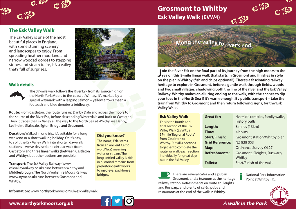 Grosmont to Whitby Esk Valley Walk (EVW4)