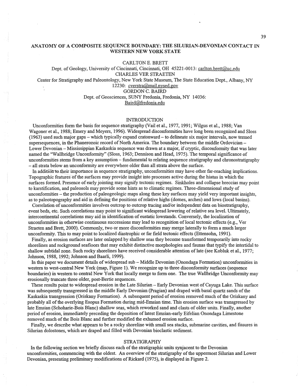 Anatomy of a Composite Sequence Boundary: the Silurian-Devonian Contact in Western New York State