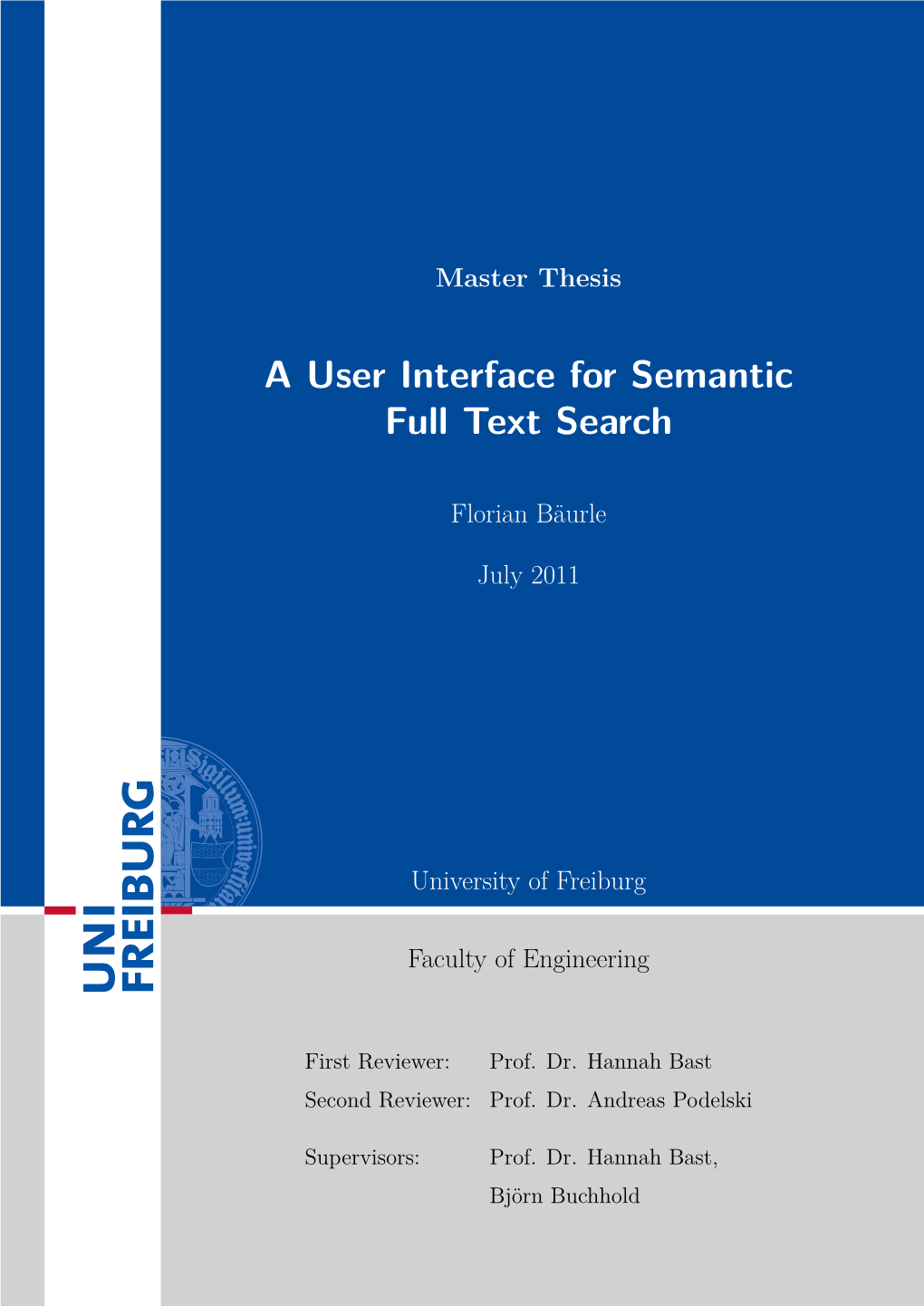 A User Interface for Semantic Full Text Search