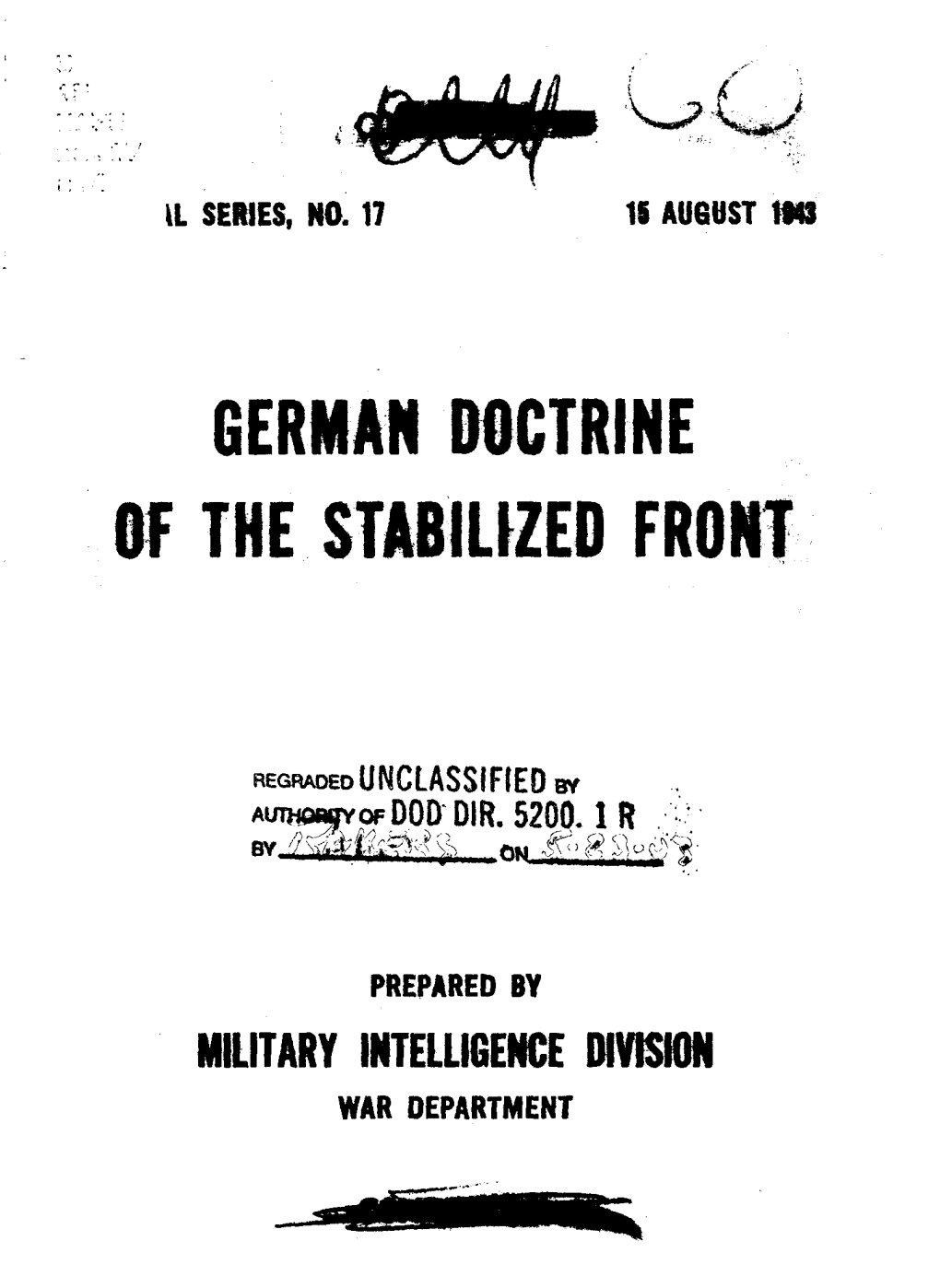 German Doctrine of the Stabilized Front