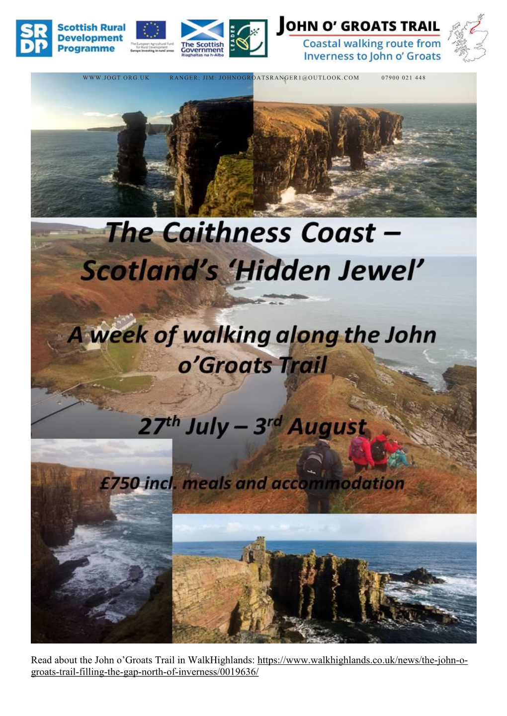 Read About the John O'groats Trail in Walkhighlands