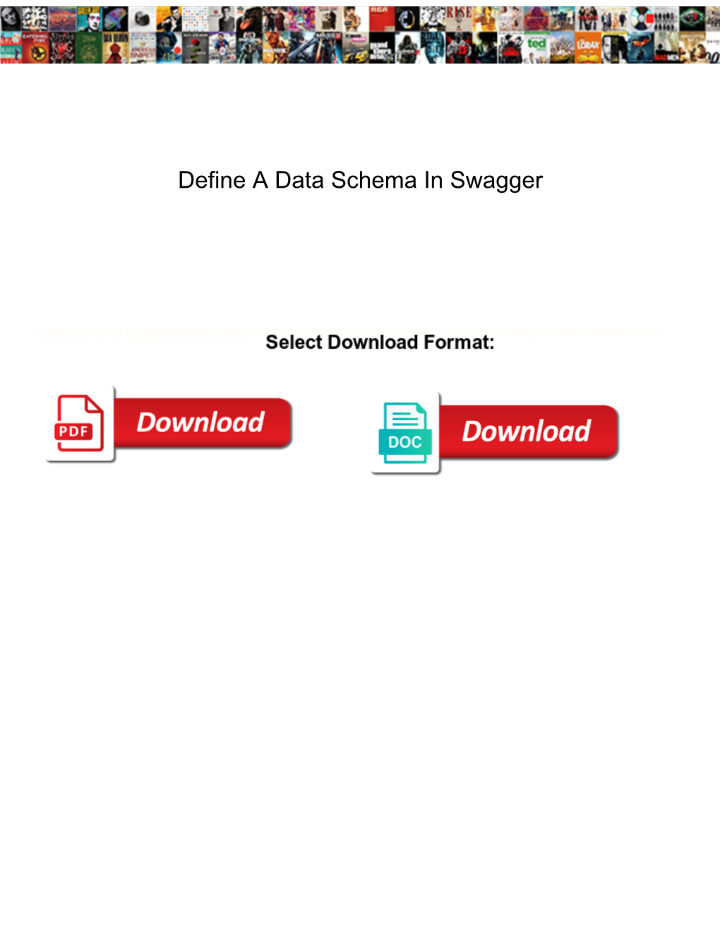 Define a Data Schema in Swagger