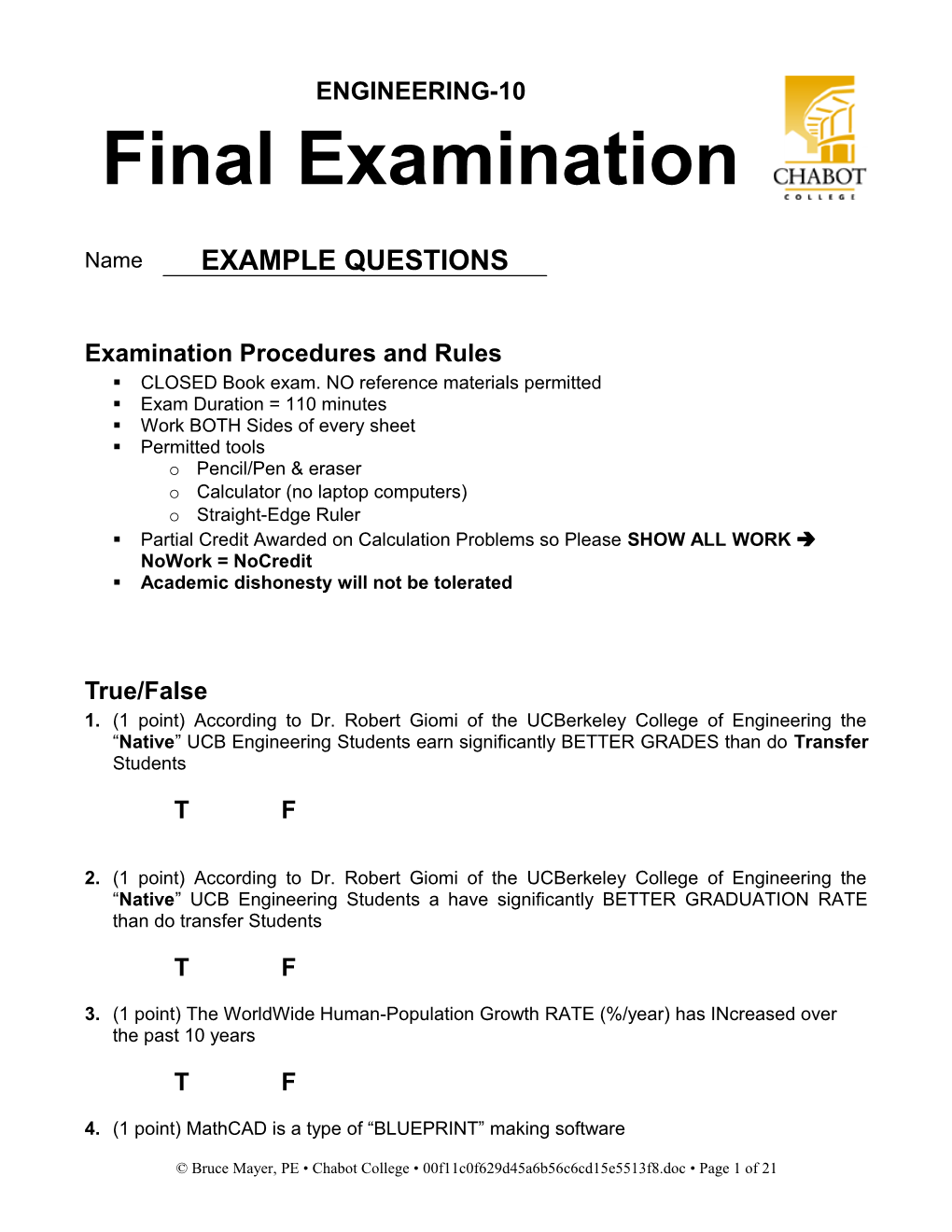 Examination Procedures and Rules s1