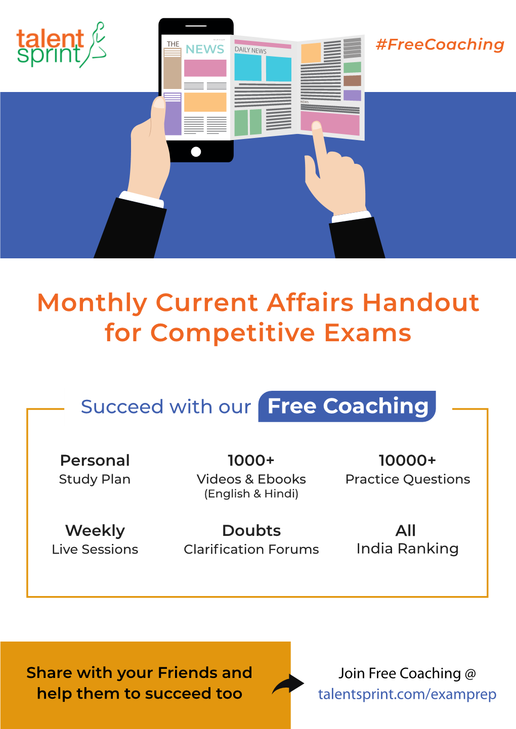 Monthly Current Affairs Handout for Competitive Exams