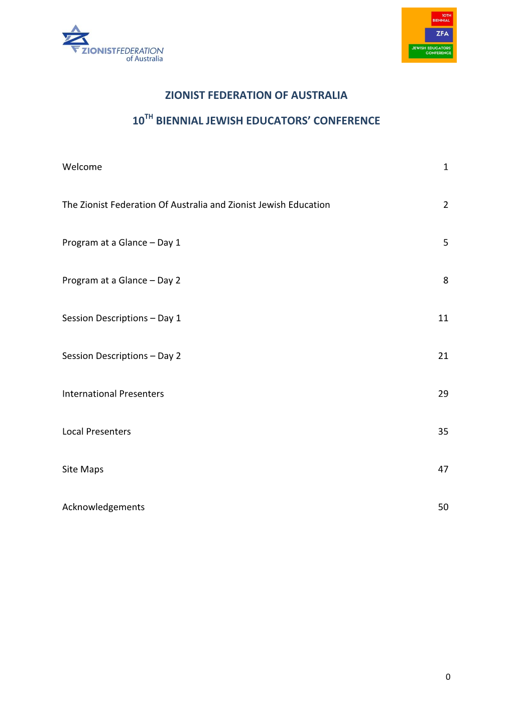 9Th BIENNIAL AUSTRALIAN JEWISH EDUCATORS' CONFERENCE