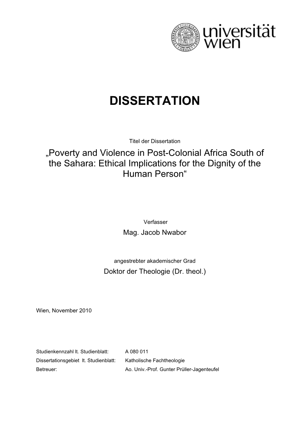 Dissertation