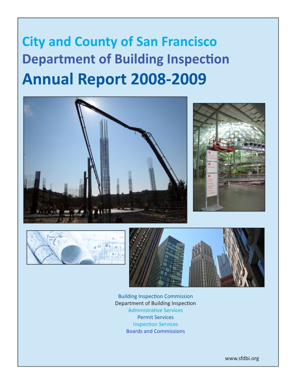 City and County of San Francisco Department of Building Inspection Annual Report 2008-2009