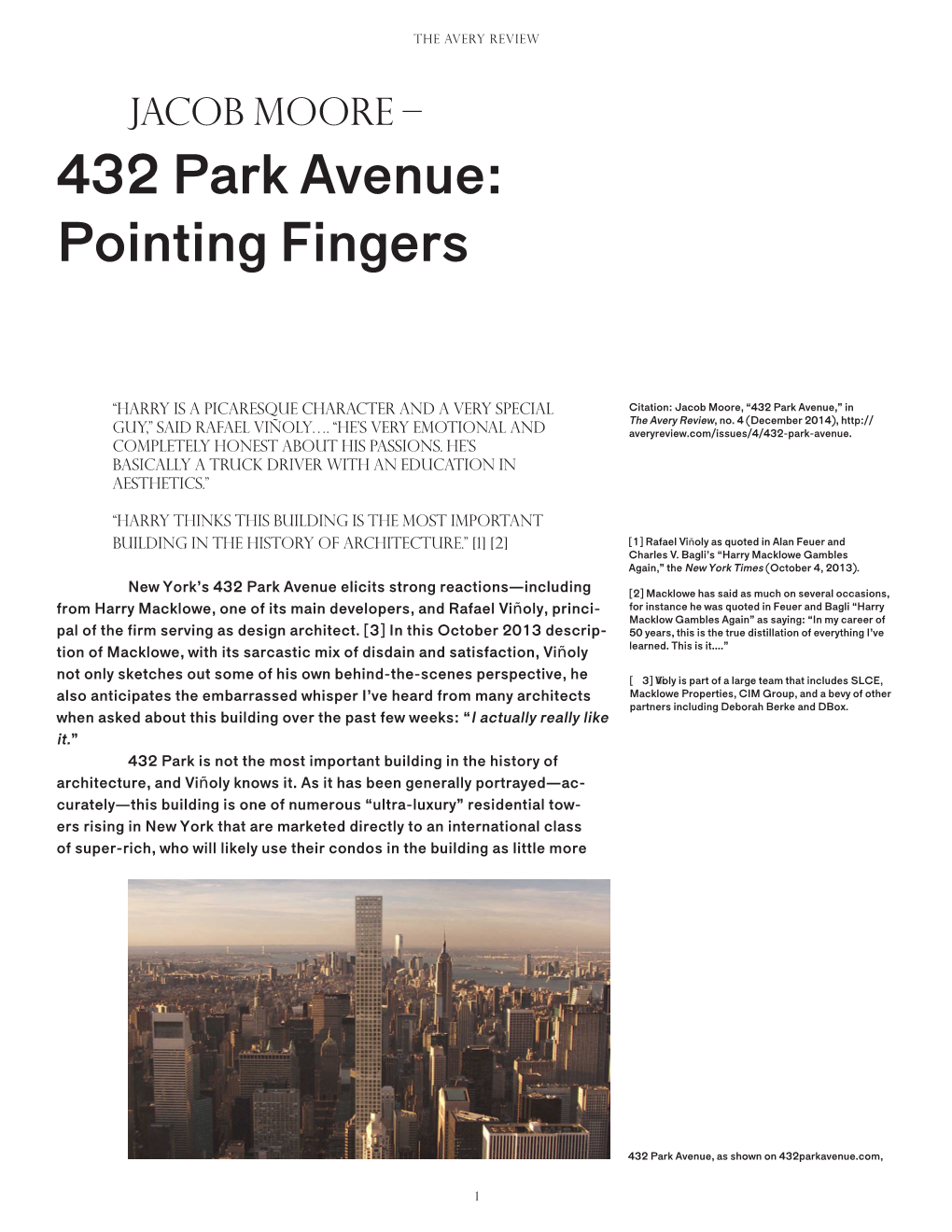 432 Park Avenue: Pointing Fingers