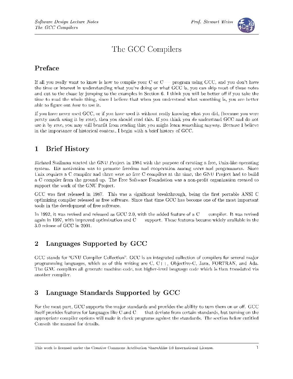 The GCC Compilers