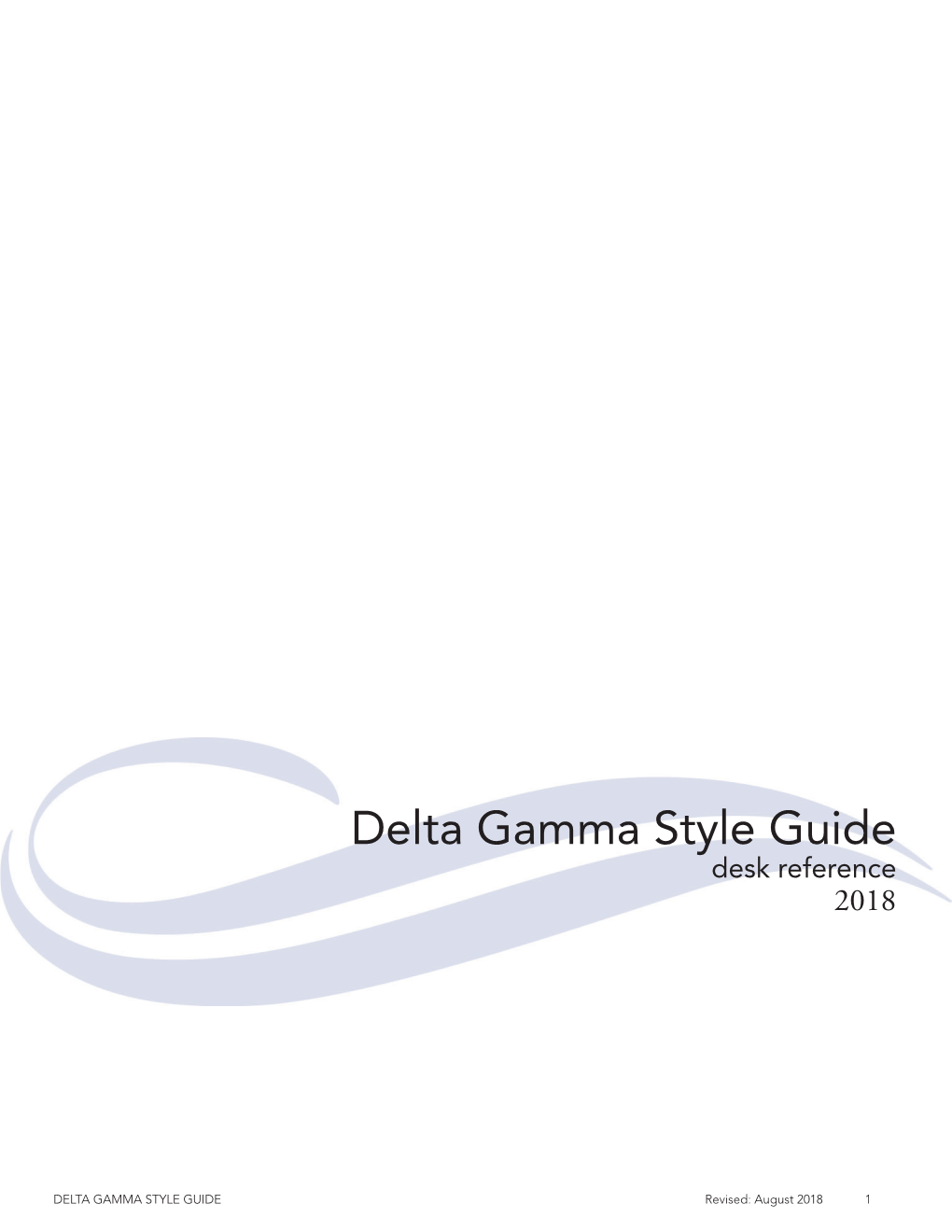 Delta Gamma Style Guide Desk Reference 2018