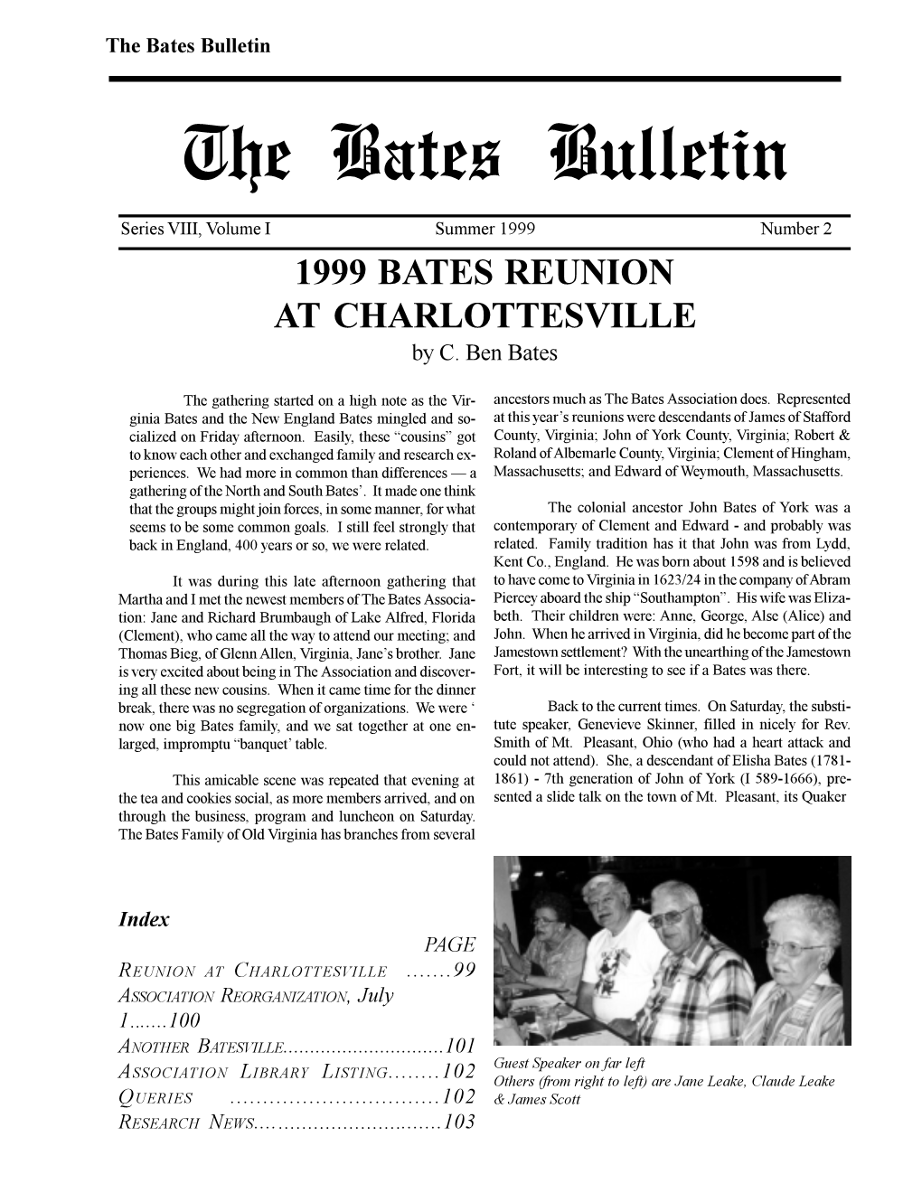 The Bates Bulletin the Bates Bulletin