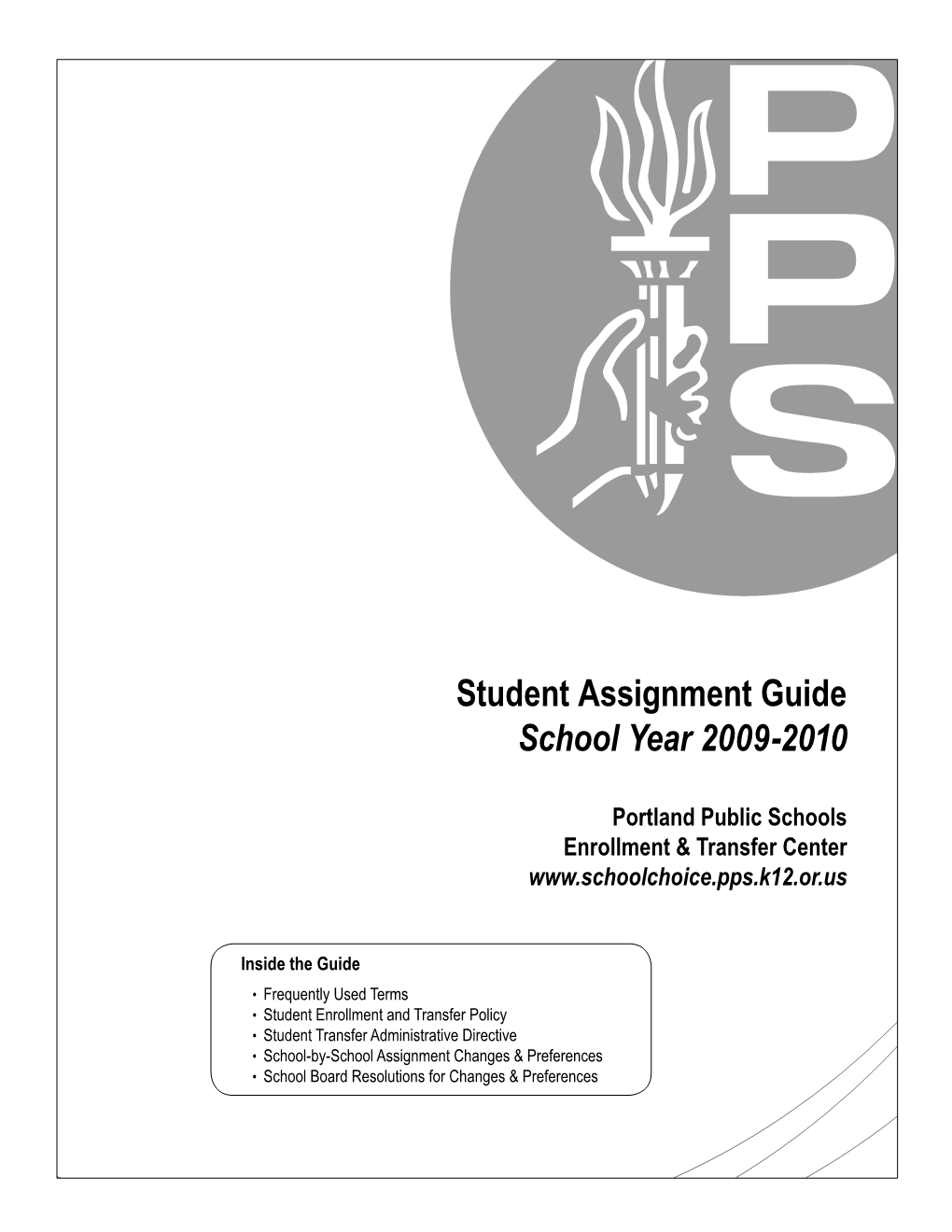 Student Assignment Guide School Year 2009-2010