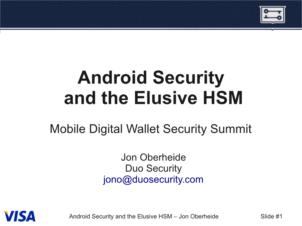 Android Security and the Elusive HSM