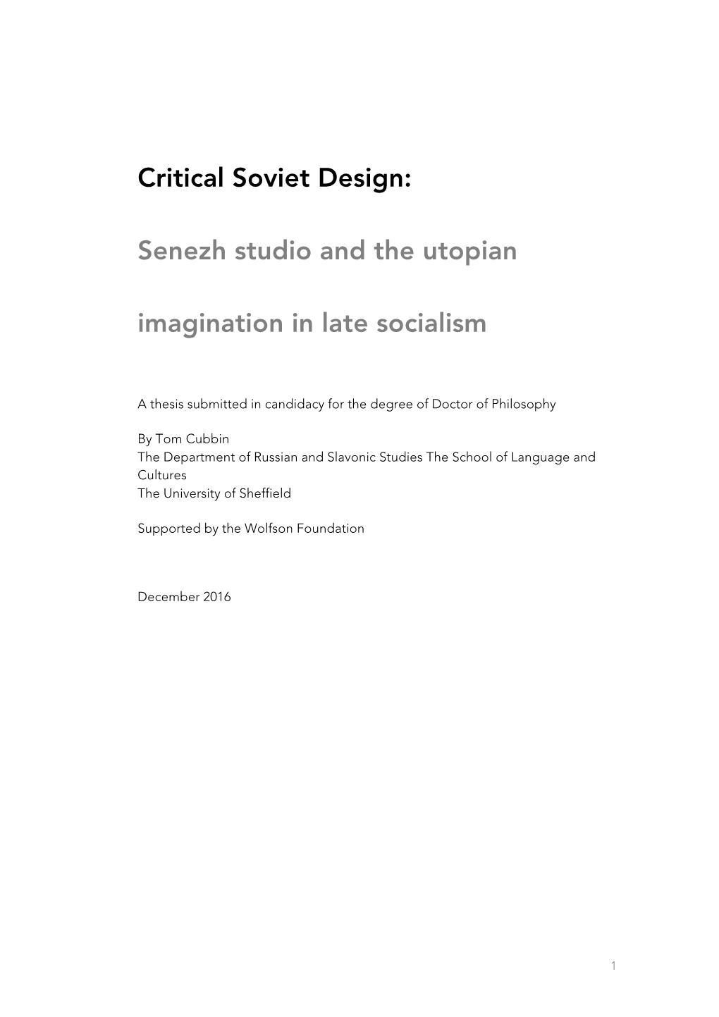 Critical Soviet Design