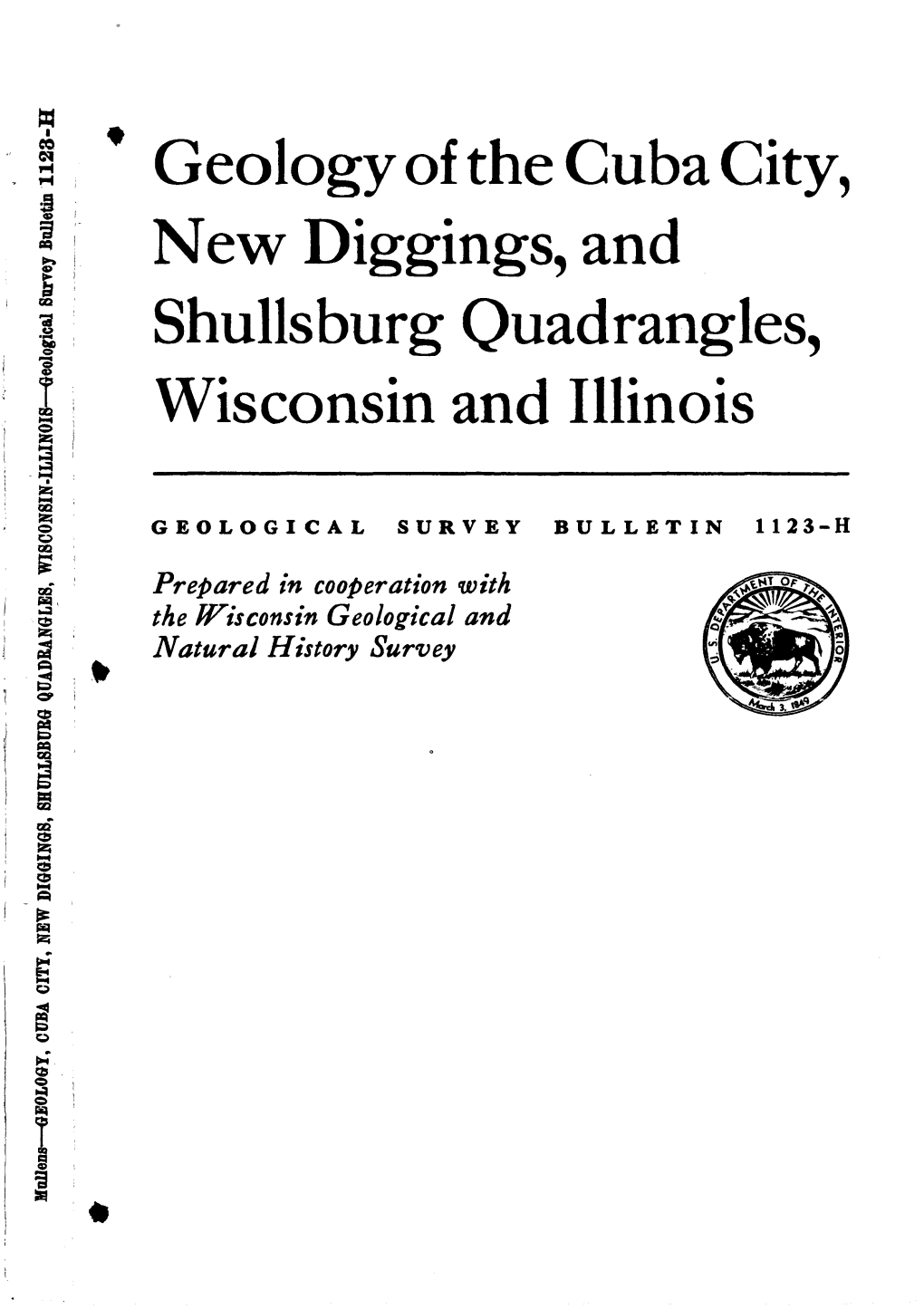 Geology of the Cuba City, New Diggings, and Shullsburg Quadrangles, Wisconsin and Illinois