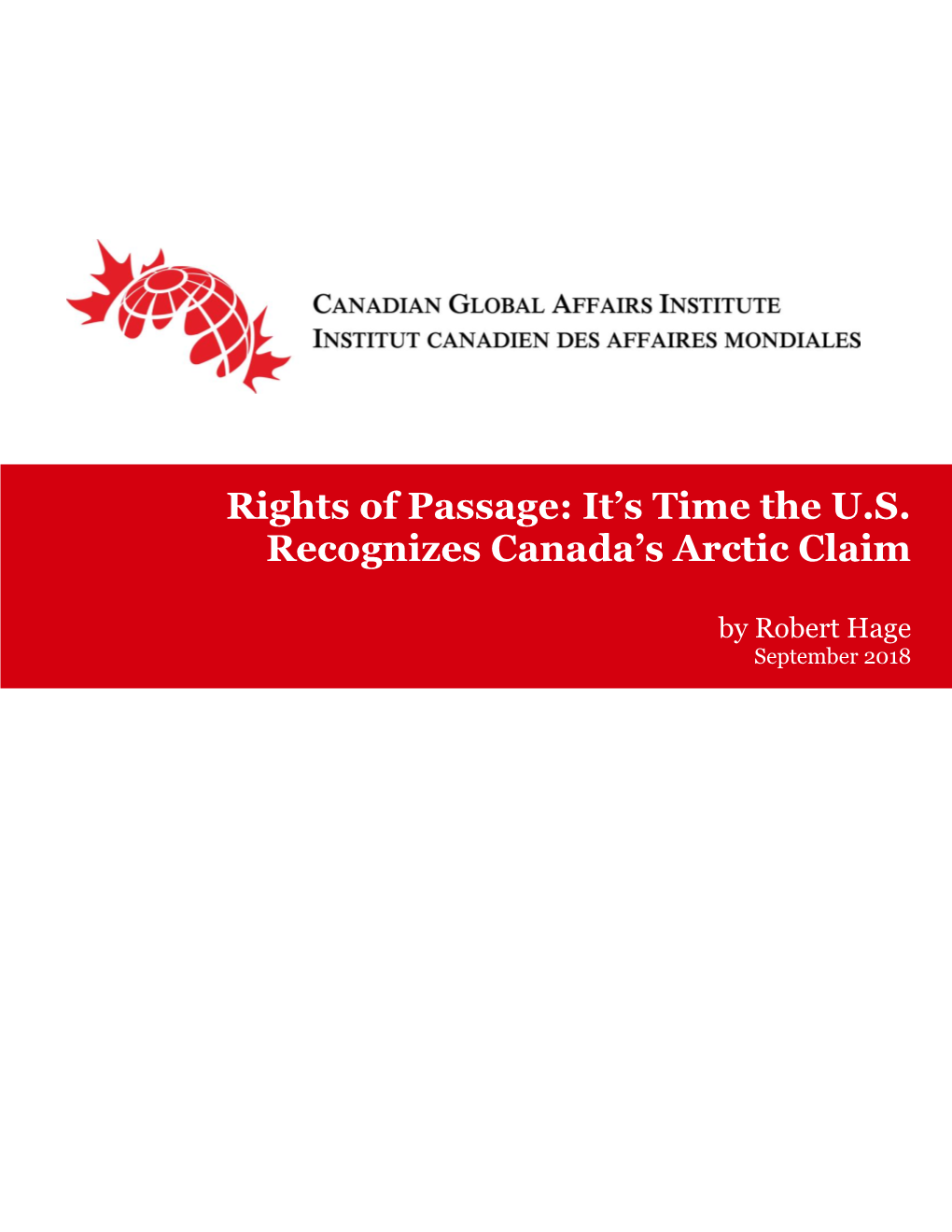 Rights of Passage: It's Time the US Recognizes