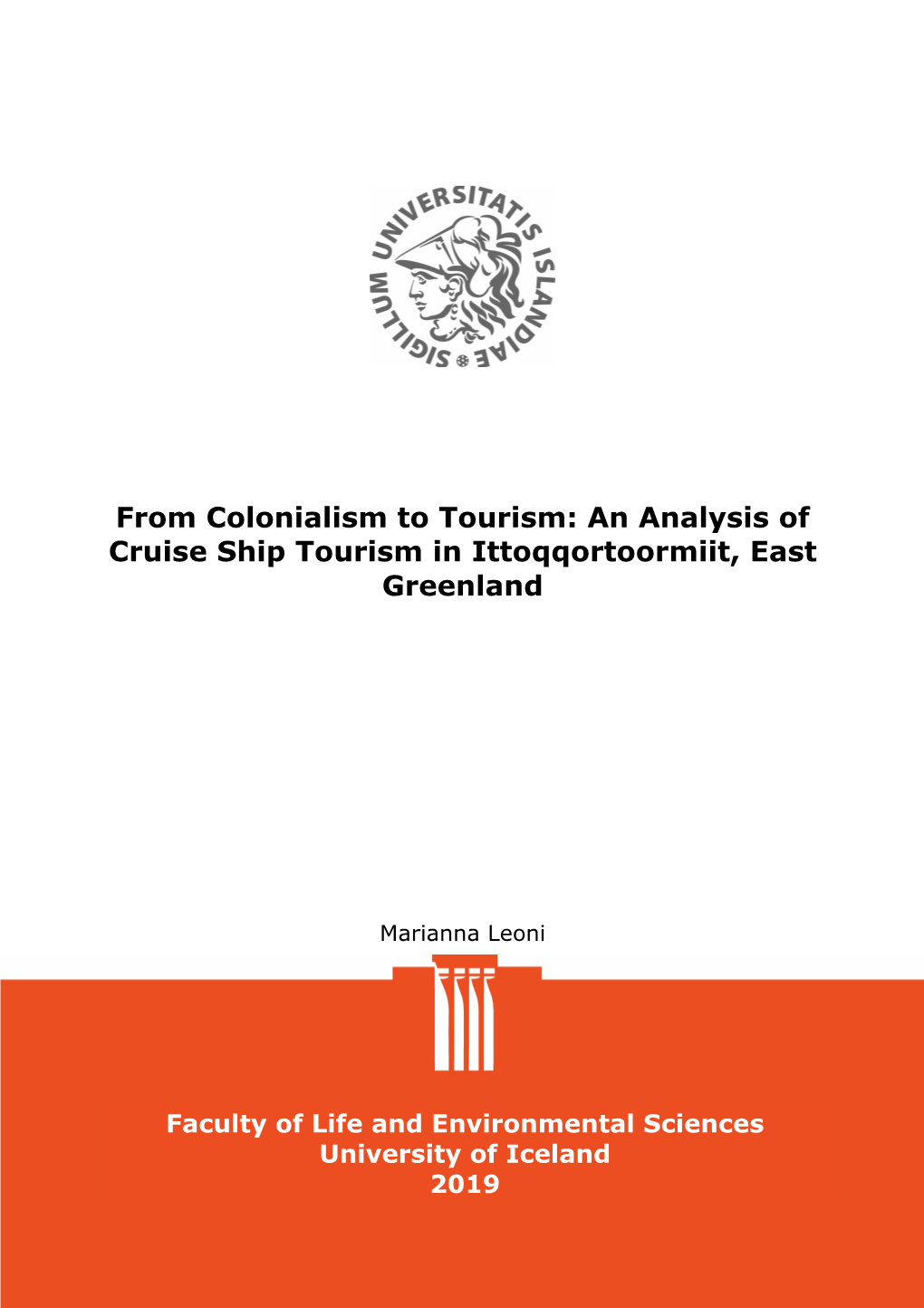 An Analysis of Cruise Ship Tourism in Ittoqqortoormiit, East Greenland