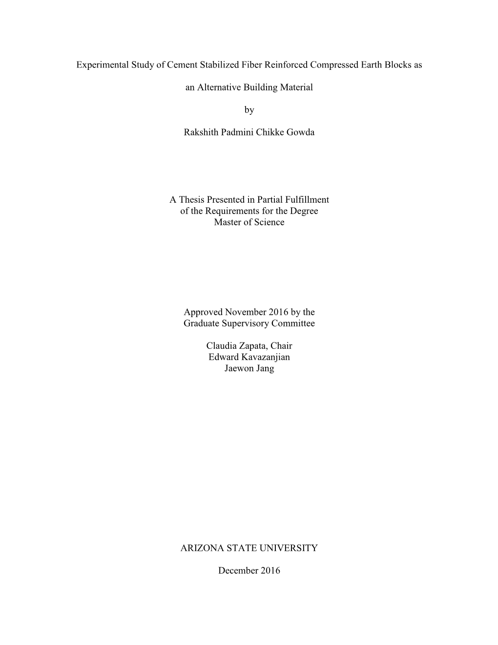 Experimental Study of Cement Stabilized Fiber Reinforced Compressed Earth Blocks As