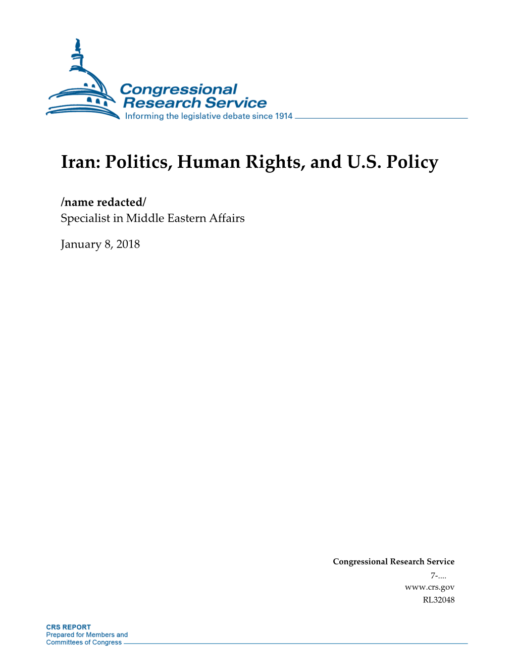 Iran: Politics, Human Rights, and U.S
