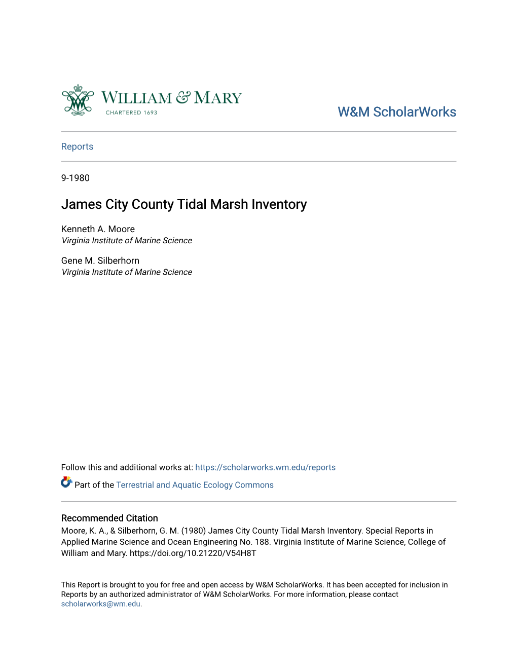 James City County Tidal Marsh Inventory