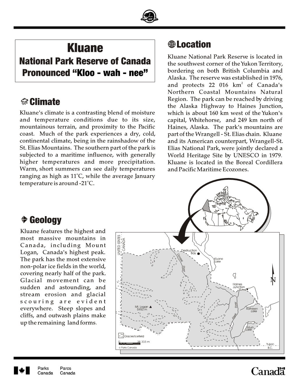 Kluane National Park and Reserve of Canada