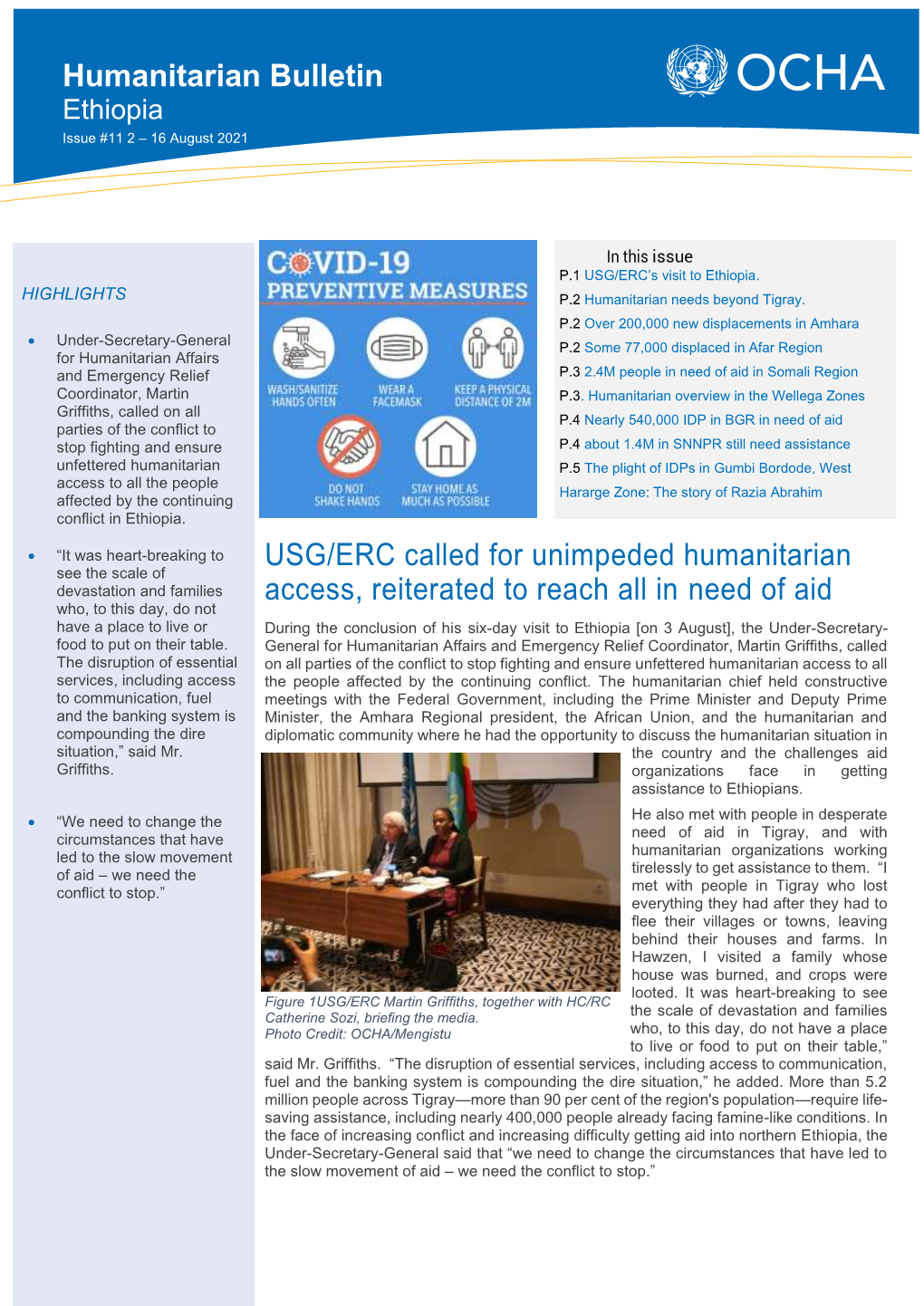 Humanitarian Bulletin Ethiopia