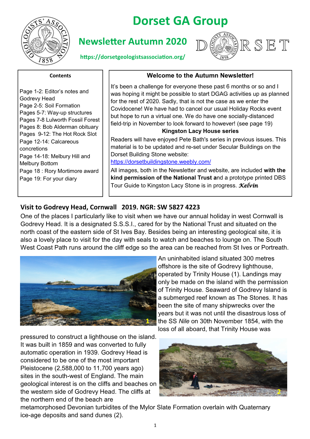 Dorset GA Group Newsletter Autumn 2020