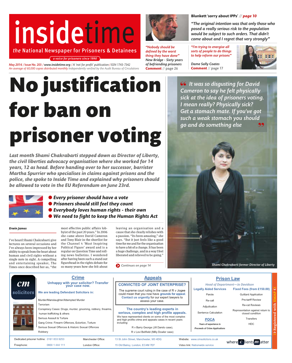 No Justification for Ban on Prisoner Voting
