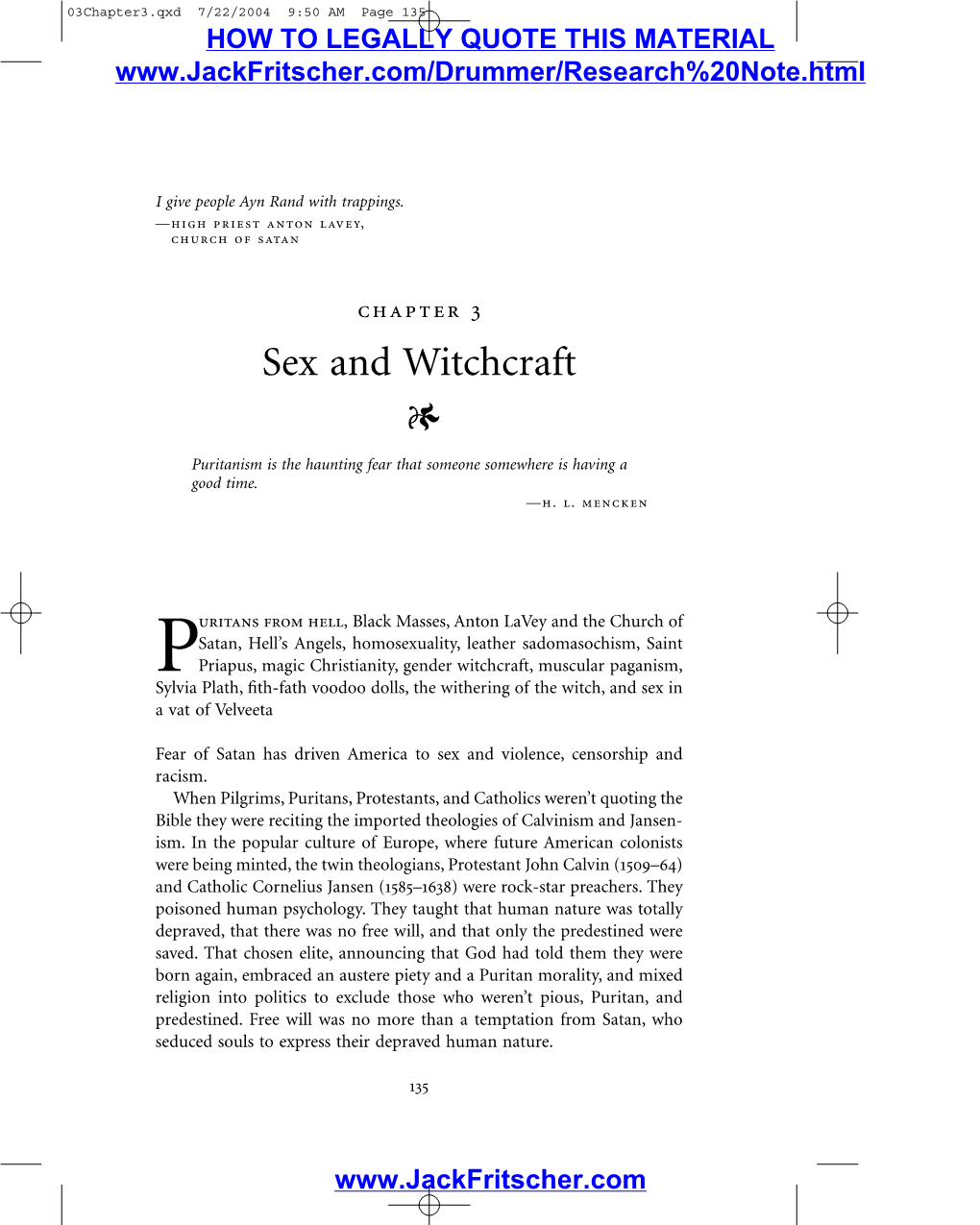 Sex and Witchcraft (