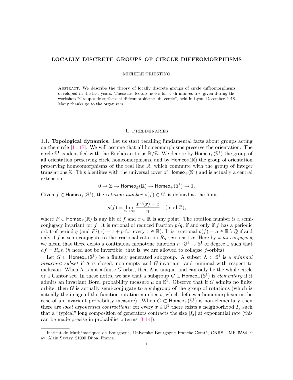 Locally Discrete Groups of Circle Diffeomorphisms
