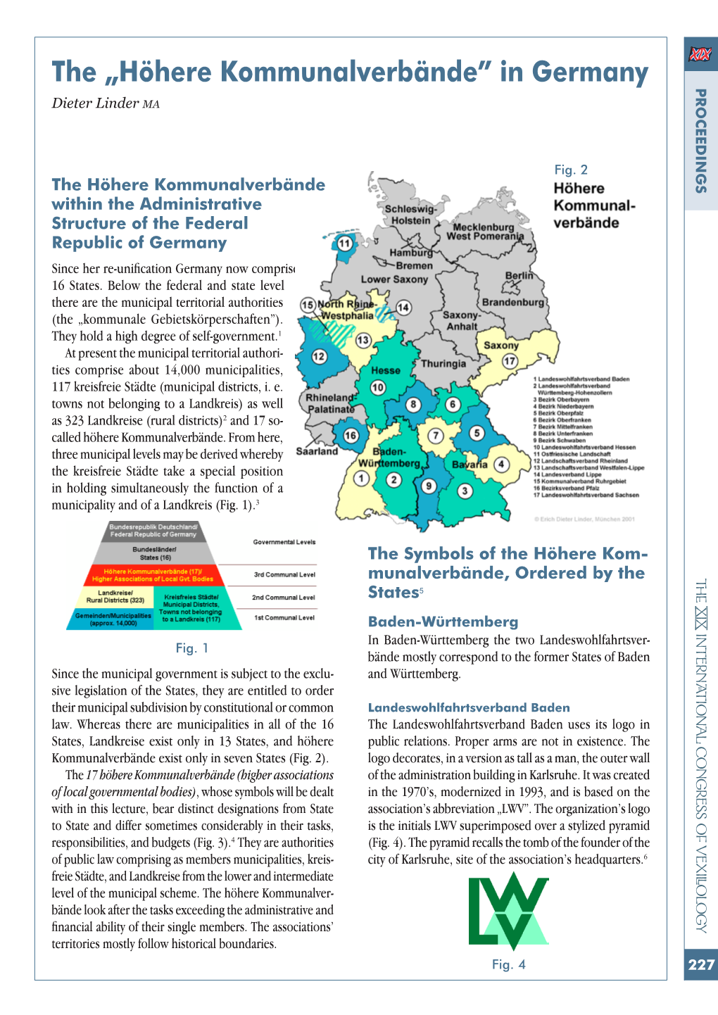 Höhere Kommunalverbände” in Germany PROCEEDINGS Dieter Linder MA