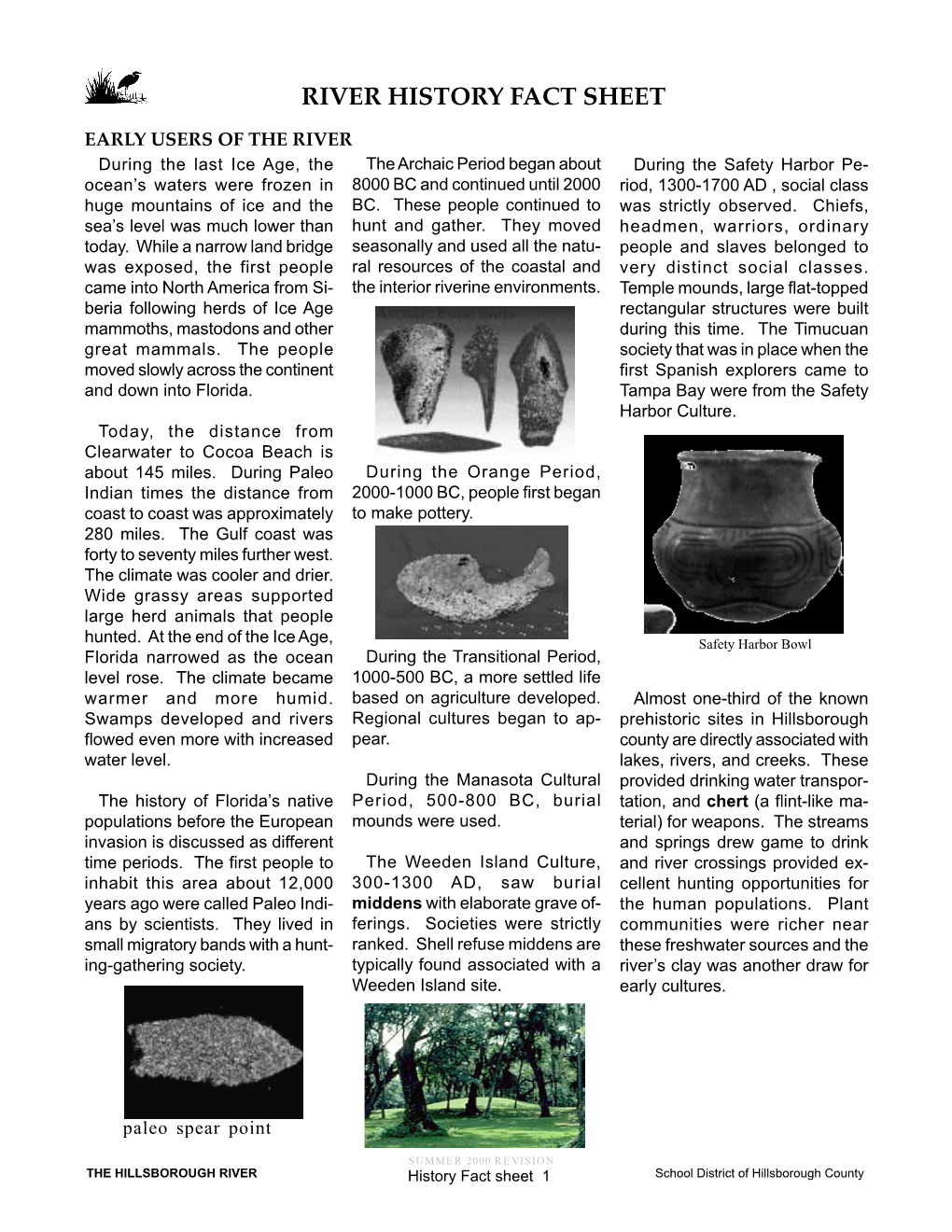 River History Fact Sheet