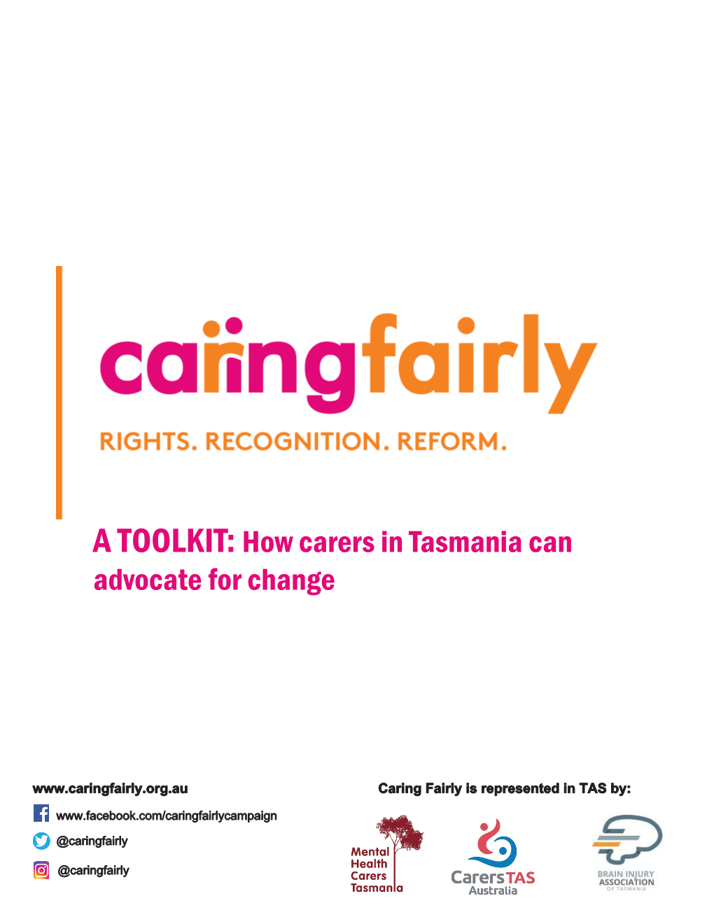 A TOOLKIT: How Carers in Tasmania Can Advocate for Change
