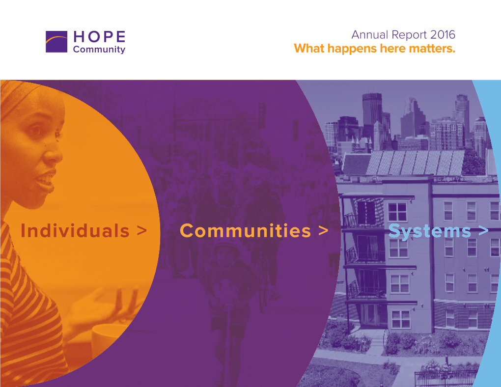 Annual Report 2016 What Happens Here Matters
