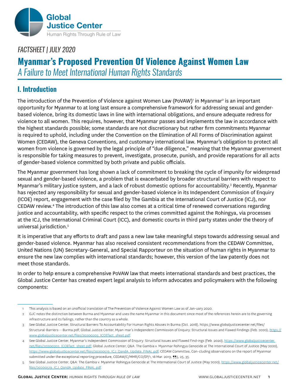 Myanmar's Proposed Prevention of Violence Against Women Law A